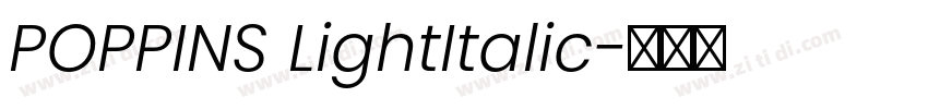 POPPINS LightItalic字体转换